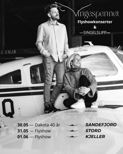 Vingespennets - singelslipp & flyshowkonserter