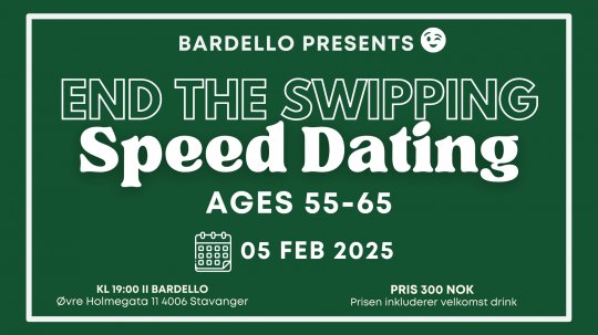 Speed ​​Dating: 05 Feb 2025 Ages 50-65