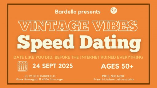 Speed ​​Dating: 24 September 2025 Ages 50+
