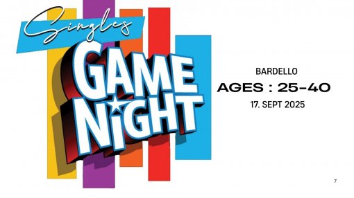 Singles Game Night - Ages 25-40