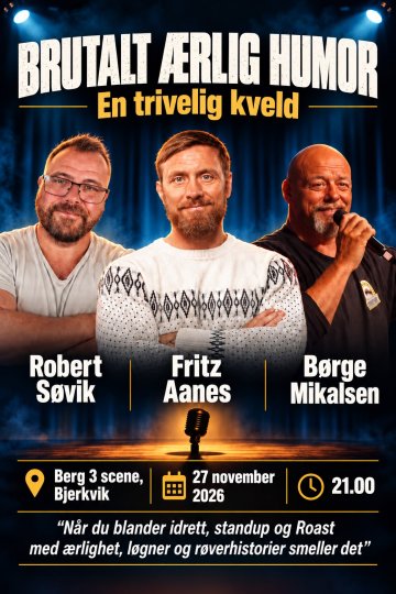 Brutalt ærlig humor