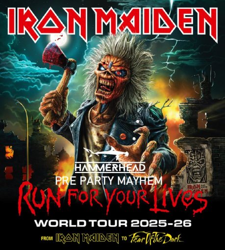 Pre-Party Mayhem+ Gratis buss til konserten  : Iron Maiden – "Run for Your Lives World Tour" 🔥 