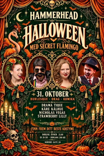 Halloween med secret flamingo på Hammerhead